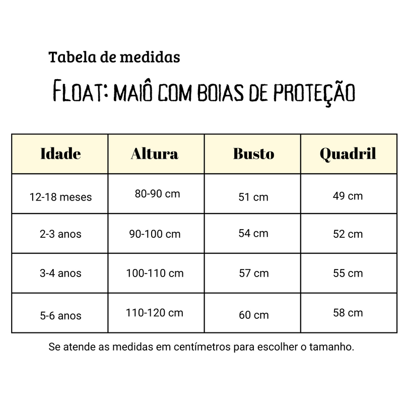 Float: maiô com boias de proteção